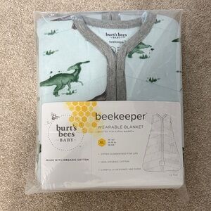 Burt's Bees Baby Beekeeper Wearable Blanket - Green and Gray Dinosaurs